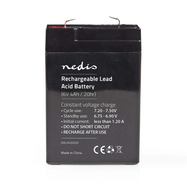 Nedis Lyijyakku | Lyijyhappo | Ladattava | 6 V | 4500 mAh