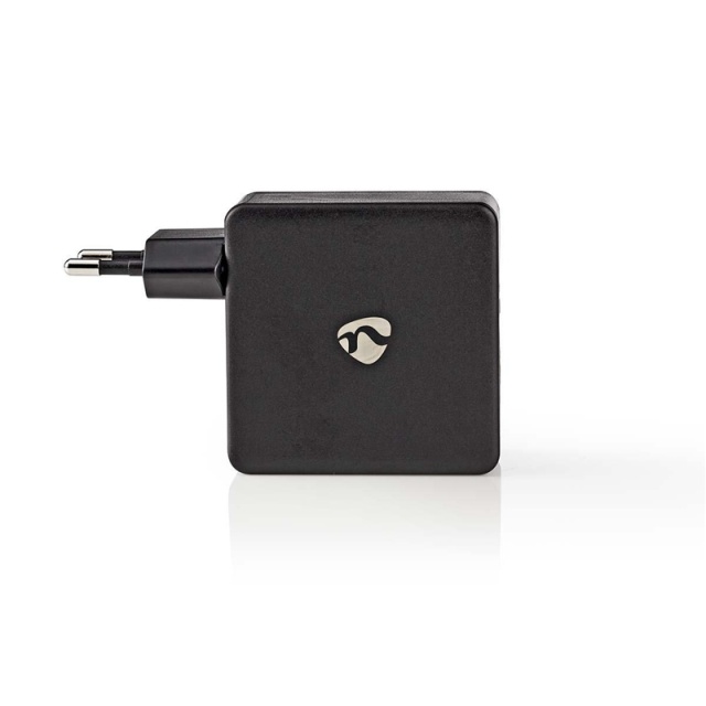 Nedis Seinälaturi | 57 W | PD3.0 45W | Pikalataus-toiminto | 2.25 A / 2.4 / 3.0 A | Lähtöliitäntöjen määrä: 2 | USB-A / USB-C™ | Kaapeli ei sisälly | Automaattinen Jännitteen Valinta | Musta