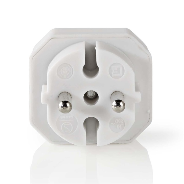 Nedis Virtapistoke Jakaja | Tyyppi F (CEE 7/7) | 250 V AC 50 Hz | France / Tyyppi C (CEE 7/16) | 250 V AC 50/60 Hz | 2.5 A | 1100 W | Valkoinen