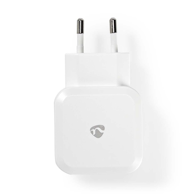 Nedis Seinälaturi | 24 W | Pikalataus-toiminto | 2x 2.4 A A | Lähtöliitäntöjen määrä: 2 | 2x USB-A | Kaapeli ei sisälly | Single Voltage Output | Valkoinen