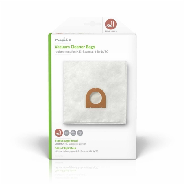 Nedis Pölypussi | 4 kpl | Mikrokuitu | Eniten myyty: H.E.-Bauknecht Birdy/SC | Valkoinen