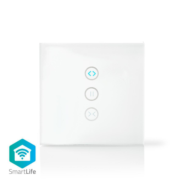Nedis SmartLife Seinäkytkin | Päivänvarjo / Sulkija / Verho | Seinäkiinnitys | 300 W | Android™ / IOS | Lasi | Valkoinen