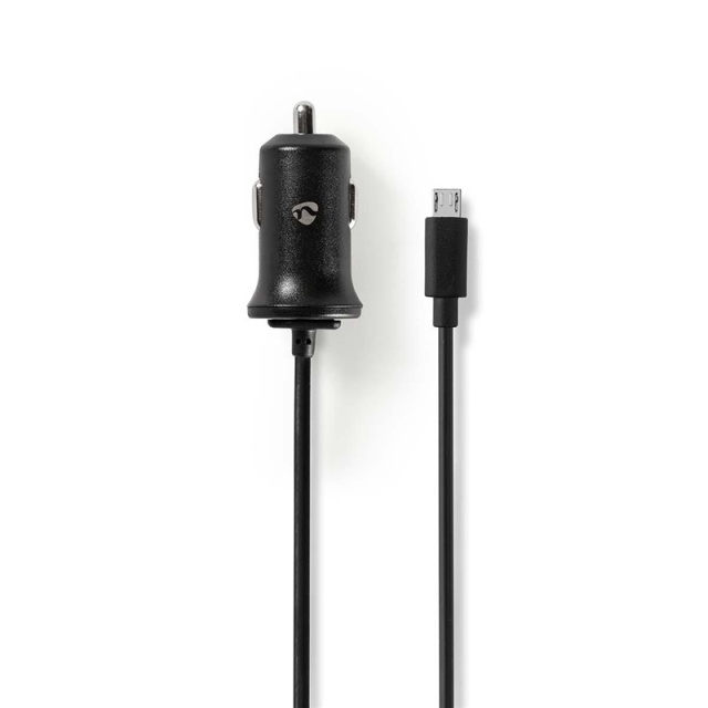 Nedis Autolaturi | 12 W | 1x 2.4 A | Lähtöliitäntöjen määrä: 1 | Micro USB (kiinteä) Kaapeli | 1.00 m | Single Voltage Output