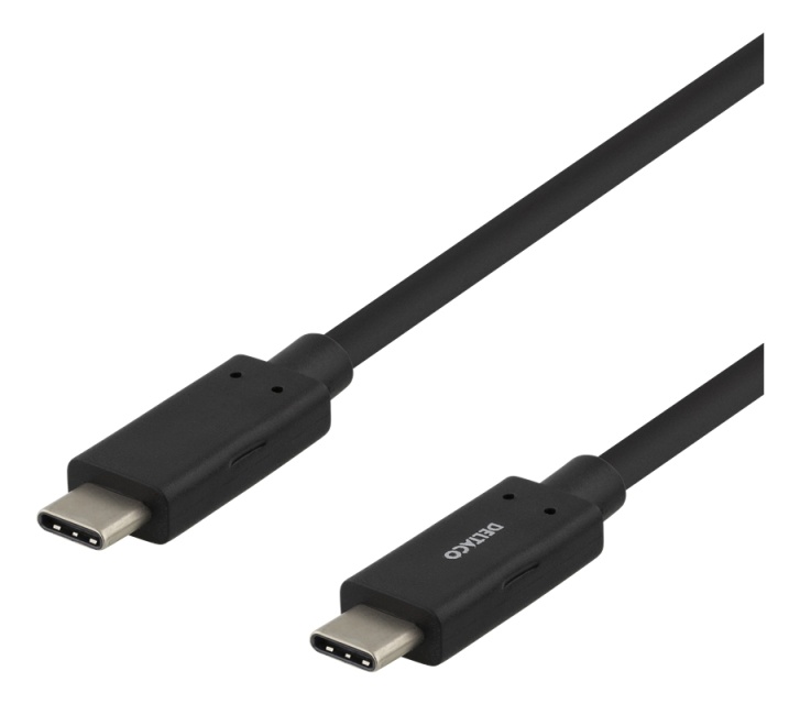 DELTACO USB-C-kaapeli, 0,5m, USB 3.1 Gen 1, musta
