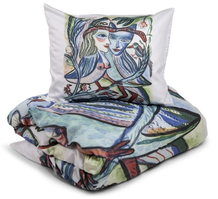 Kosta Linnewäfveri Turturduvor Vit 150X210