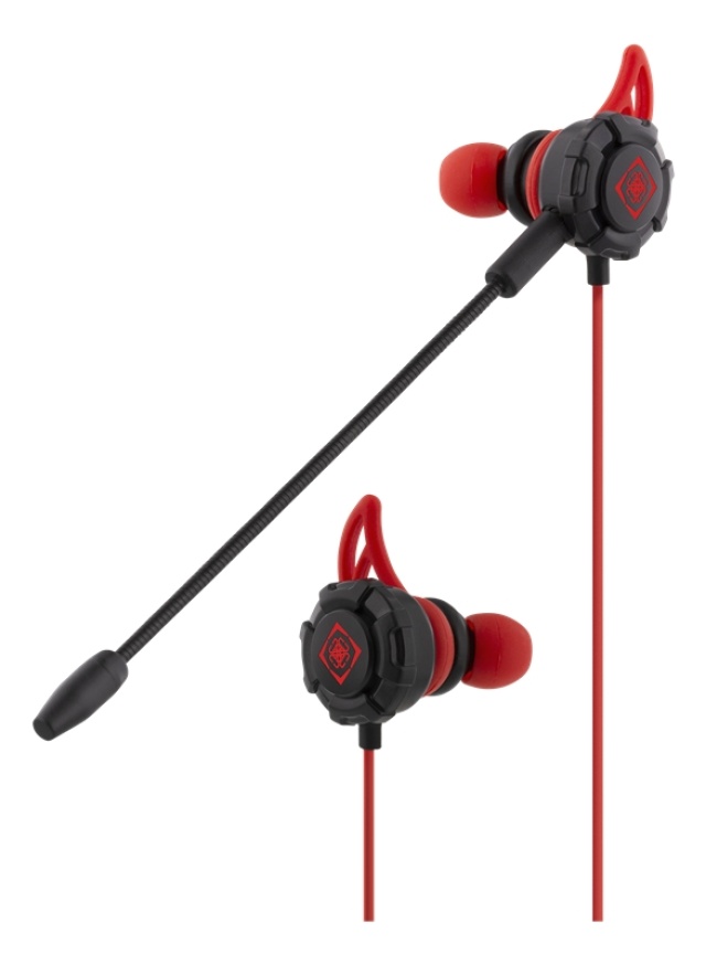 DELTACO GAMING kuulokemikrofoni pelaajille, in-ear, punainen