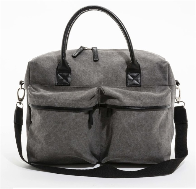 Lord Nelson, kankainen kuriirilaukku, harmaa