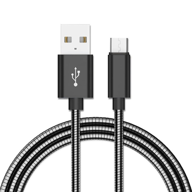 NORDIQZENZ Micro-USB-kaapeli metallikuorilla, 1m