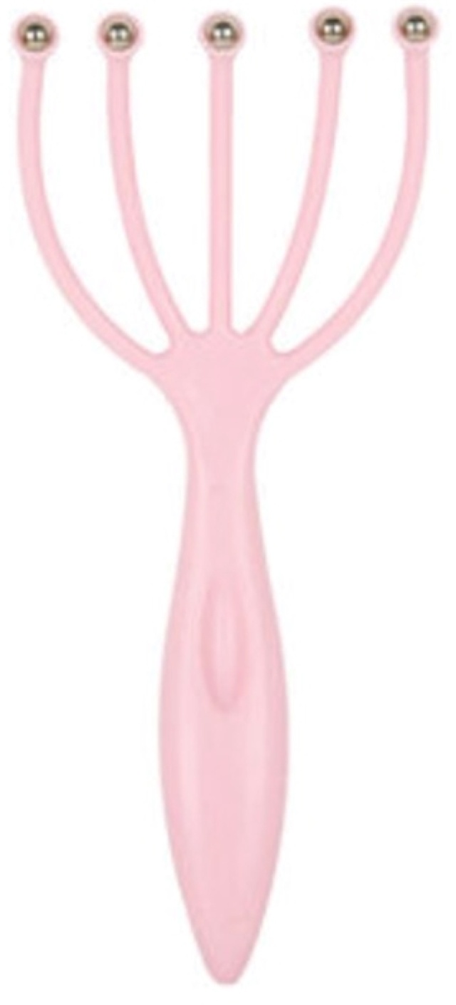 Päänahan hieronta metallipalloilla, vaaleanpunainen