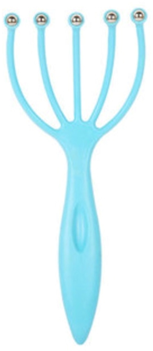 Päänahan hieronta metallipalloilla, Sininen