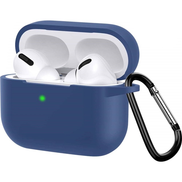 Silikonikuori koukulla Airpods Prolle, sininen