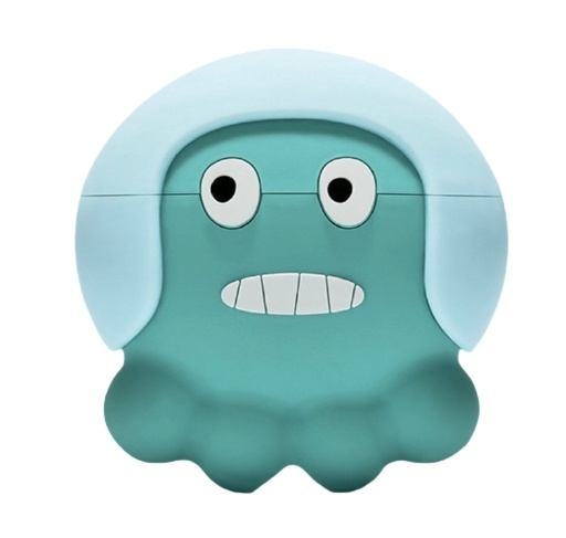Octopus-kuori Airpods Prolle, vihreä