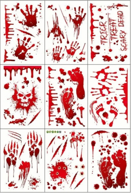 Veriset seinäkoristeet Halloween-aiheilla, 30x20