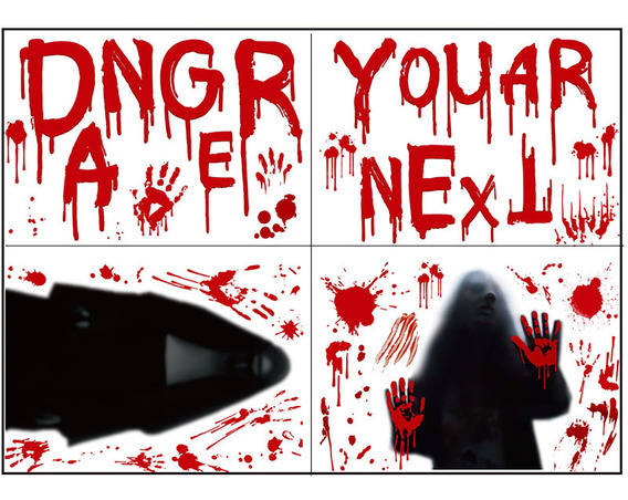 Halloween seinäkoristeet, verinen demoni, 35x25