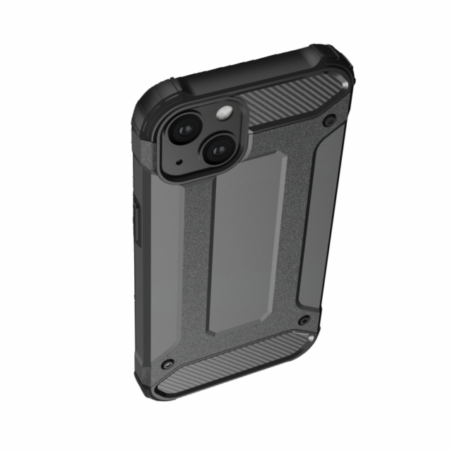 Vahva teollinen kuori iPhone 13: lle, Musta