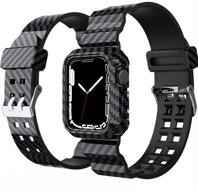Vaihtohihna Apple Watch 42/44/45mm, Musta