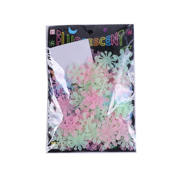 3D Hehkuva Fluoresoiva Seinätarra, Lumikiteet