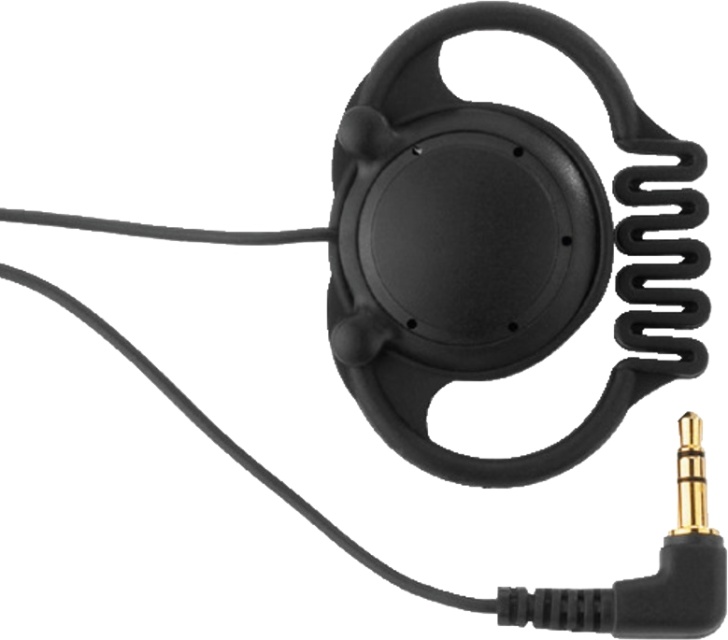 Monacor on-earphone, mono, 3.5 mm, black