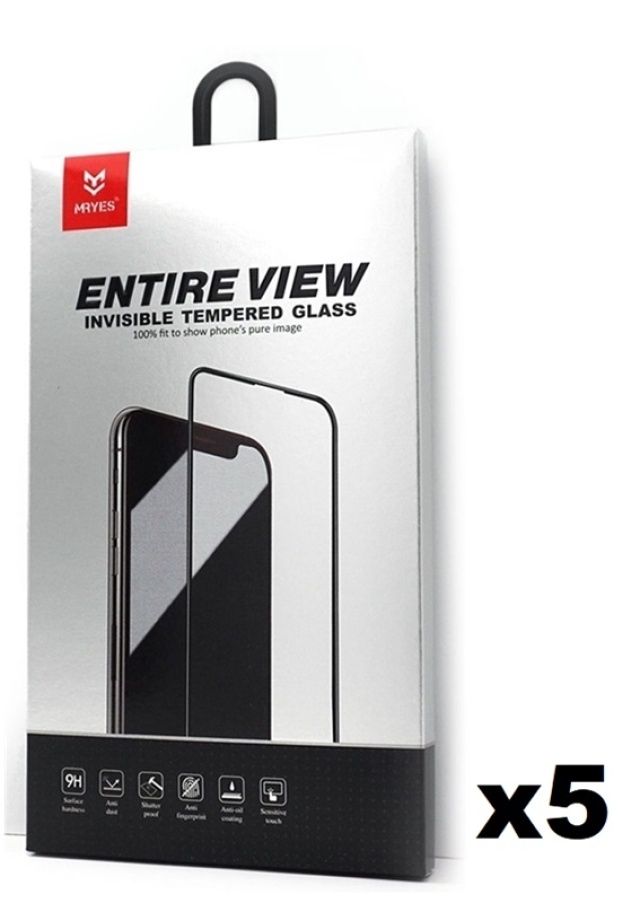 5-pack Mr Yes karkaistu lasi näytönsuoja iPhone XS Max 3D-suojalla varustettuna
