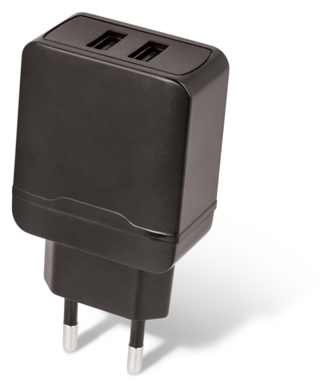 Maxlife USB-pikalaturi, MXTC-02, 2xUSB, pikalataus, musta (2,4 A)
