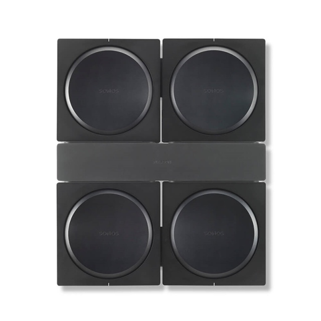 FLEXSON Seinäteline SONOS AMP 4x Musta