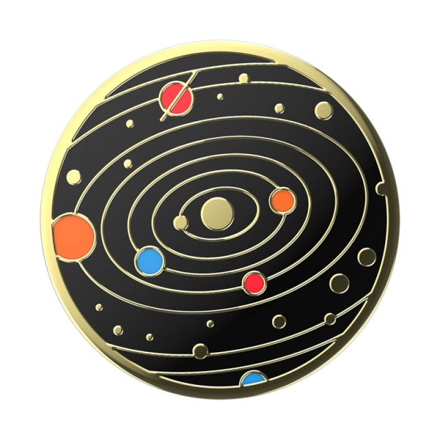 PopSockets Enamel Solar flare Black  Irroitettava Grip Telinetoiminnolla Premium