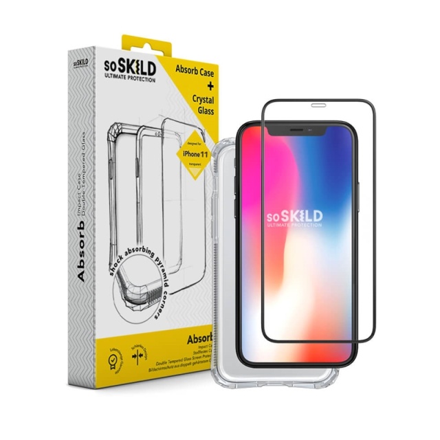 SoSkild Suojakuori Absorb 2.0 Impact pakkaus  iPhone 11 Pro Max Sis. Panssarilasin