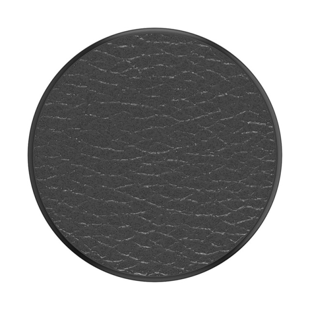 PopSockets Pebbled Vegan Leather Black Irrotettava Grip Telinetoiminnolla Premium