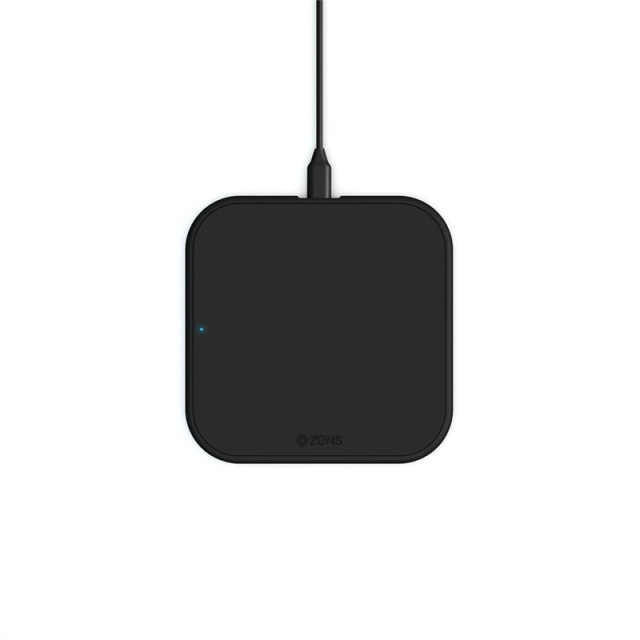 Zens Essential Single Laturi QI  10W Svart 5mm Slim (Apple + Samsung QC)