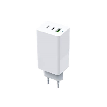 Gear Laturi GaN 220V 2xUSB-C + 1xUSB-A PD 45W + 18W + 3A ( 65W) Valkoinen