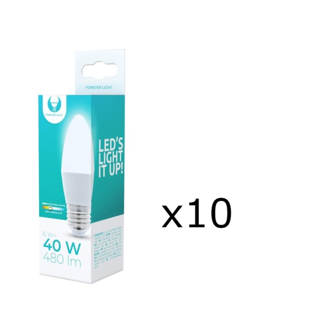 LED-lamppu E27, A65, 18W, 230V, 3000K, 10-pack, Lämmin valkoinen