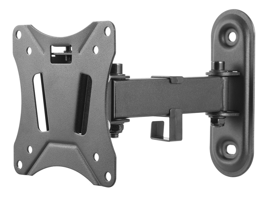 DELTACO OFFICE näytön seinäteline, 13"-27", 25kg, 75x75-100-100