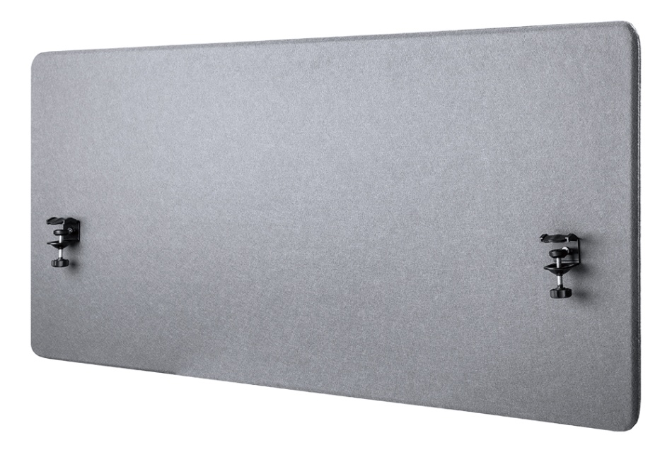 DELTACO OFFICE työpöydän väliseinä, kangaspintainen, 1200x600mm, harm.