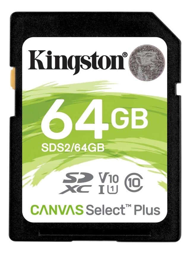Kingston 64GB SDXC Canvas Select Plus 100R C10 UHS-I U1 V10