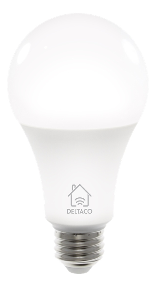 DELTACO SMART HOME LED-älylamppu, E27, WiFi, 9W, 2700K-6500K, himmenn.