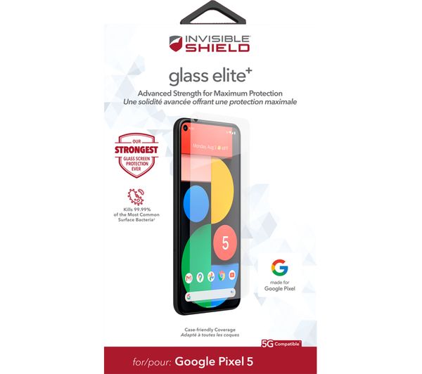 Zagg InvisibleShield Glass Elite+ -lasi Google Pixel 5:lle