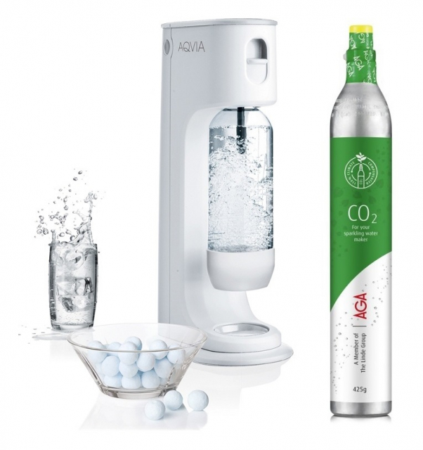 AGA Aqvia Balance (Lumivalkoinen) sis. hiilihappopatruuna