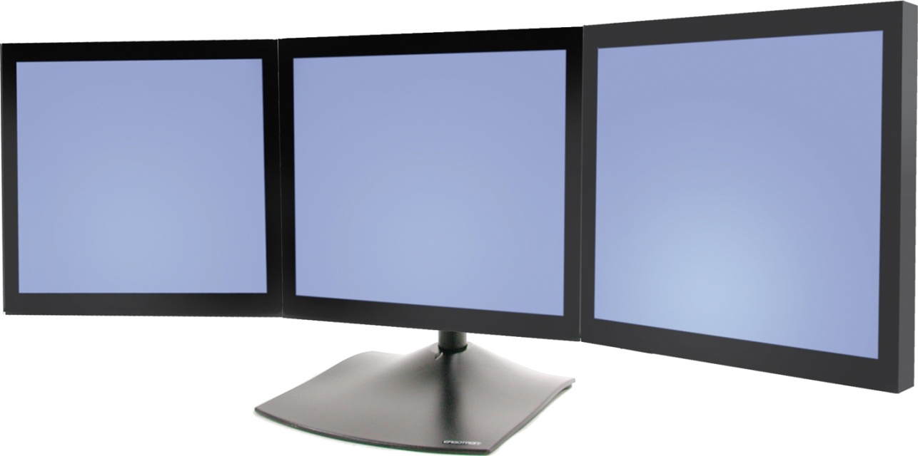 Ergotron horizontal stand for 3 monitors - Pre-owned, Grade A