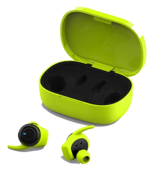 Forever 4Sport TWE-300, Helt trådlösa sporthörlurar, Grön