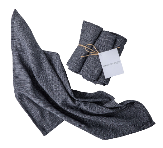 Kosta Linnewäfveri Eliza 6-pack servetter, Mörkgrå