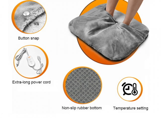 Jalkojen lämmitin, jossa on 6 lämpötila-asetusta