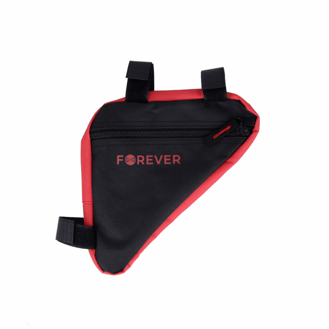Forever Outdoor Pyörälaukku polkupyörän runkoon, musta/punainen