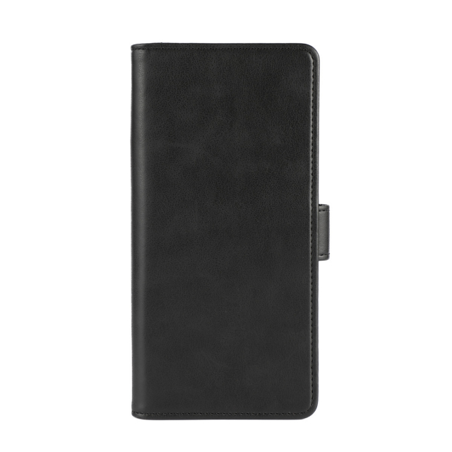 Essentials Motorola G34 PU plånboksfodral med 3-kortplatser, Svart