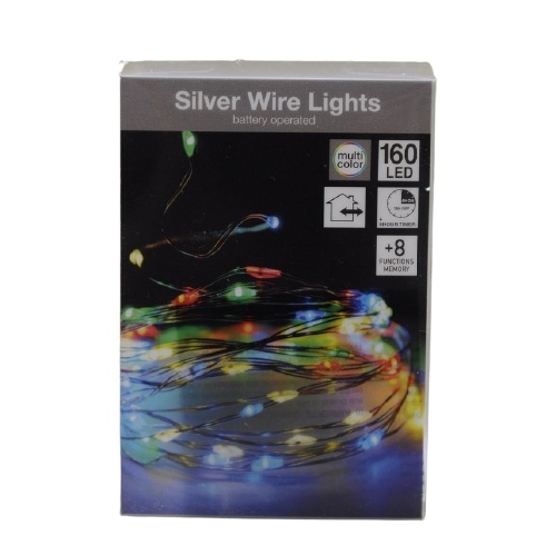 Hopealanka 160 LED-silmukka, RGB, 8m