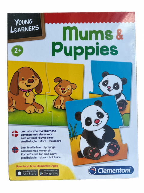 Clementoni Young Learners Mums & Puppies, norjan ja tanskan kieli