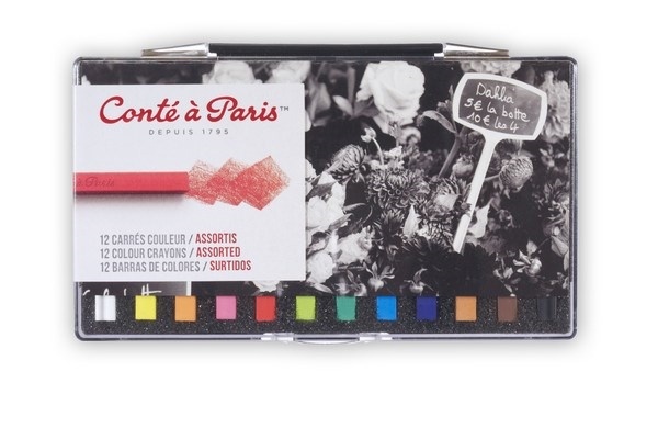 Conté à Paris Pastellkritor, 12st
