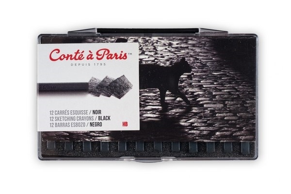 Conté à Paris Pastellkritor HB, Svart