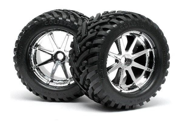 Mounted Goliath Tire 178X97Mm On Blast Wheel Crm