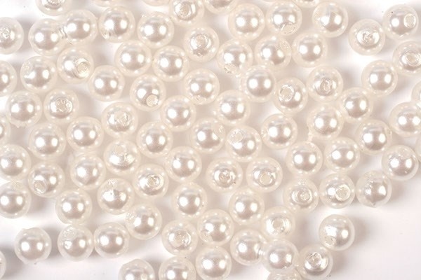 Plastpärlor 3mm 500g, Vit