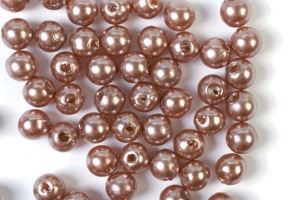 Plastpärlor 8mm 500g, Brun